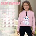 thumbnail image 7 of Xoenoiee Car Daisy Flower Print Girls Half Zip Up Sweatshirt Long Sleeve Pullover Cropped Hoodie Fall Trendy Back to School Fall Clothes, 13-14 Years, 7 of 7