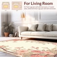 thumbnail image 2 of ODIKA 4'x6' Machine Washable Non-Slip Area Rug, Art Nouveau Whimsical Vine and Blossom High Traffic Rug, Rose, 218106, 2 of 7