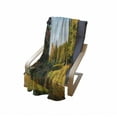 thumbnail image 4 of Landscape Soft Flannel Fleece Blanket, Scenery View Natural Forest Park with Trees and River Photo Image, Cozy Plush for Indoor and Outdoor Use, 70" x 90", Marigold and Olive Green, by Ambesonne, 4 of 6