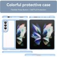 thumbnail image 2 of Case for Samsung Galaxy Z Fold 3 5G Case Slim Dropproof [Defend from Drop/Scratch/Slip/Fingerprint] Clear Acrylic Hard Back Soft TPU Bumper Hybrid Phone Cover for Samsung Z Fold 3 5G-Blue, 2 of 15
