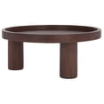 thumbnail image 5 of Safavieh Meek Mid-Century Tray Top Round Wood Coffee Table, Brown, 5 of 10