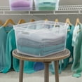 thumbnail image 4 of Sterilite Tall Storage Bin, Clear Plastic, Easy Access Container with Carry Handles, 6 Count, 4 of 9