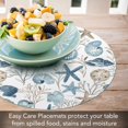 thumbnail image 5 of Wipe-Clean Reversible Round Shaped Placemats, Blue Escape, Set of 2, Made in The USA, 5 of 7