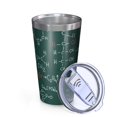 thumbnail image 2 of 16oz Tumblers Math Equations Chemistry Reactions Green Pattern Stainless Steel Vacuum Insulated Double Wall Travel Tumbler Cups Mug with Lid and Straw,Cleaning Brush for Coffee,Tea, 2 of 4