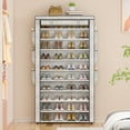 thumbnail image 3 of Shoe Rack 10Tier Large Capacity 50-56Pairs Beautiful Tall Shoe Shelf Free Standing Storage Cabinet Entryway Closet, 3 of 9