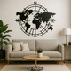 thumbnail image 2 of Cuadro Decorativo de Metal con Diseño mundo brujula Extra grande, 2 of 4