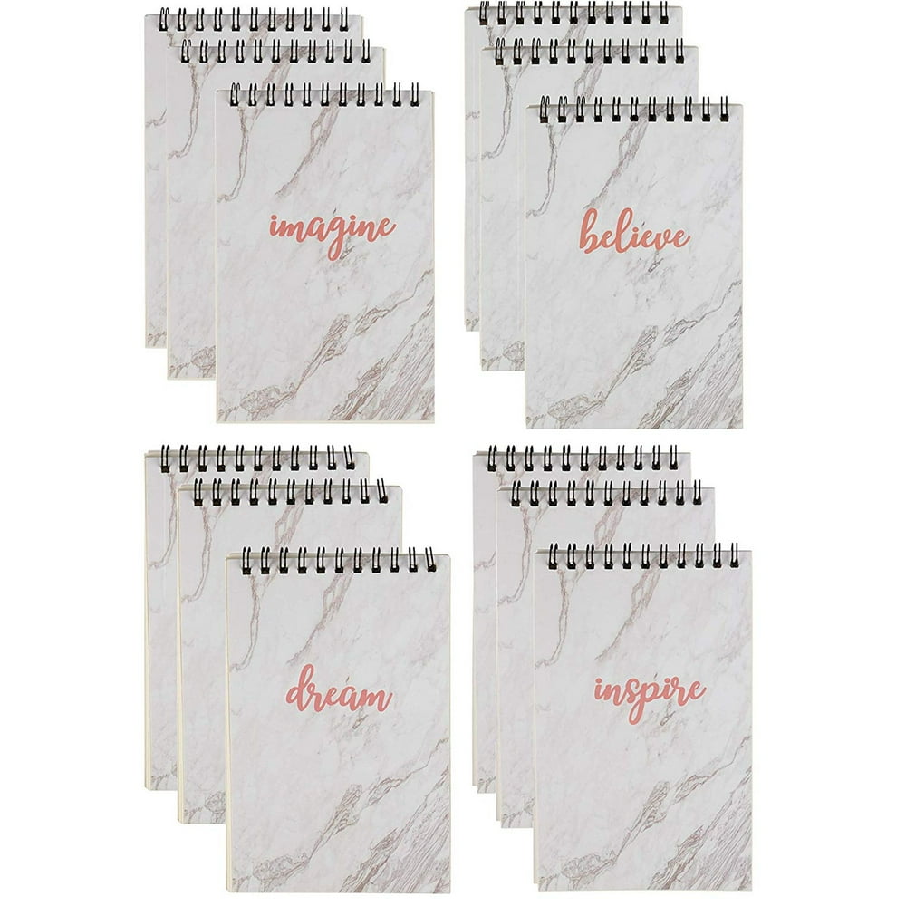 Spiral Notepad 12Pack Top Spiral Notebooks, Bulk Mini Spiral