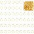 thumbnail image 1 of 400 anillos de unión metálicos de 10 mm con bisel circular hueco, colgantes, marco redondo dorado, anillos planos, conectores para joyería, aretes, collares y elaboración de joyas., 1 of 6