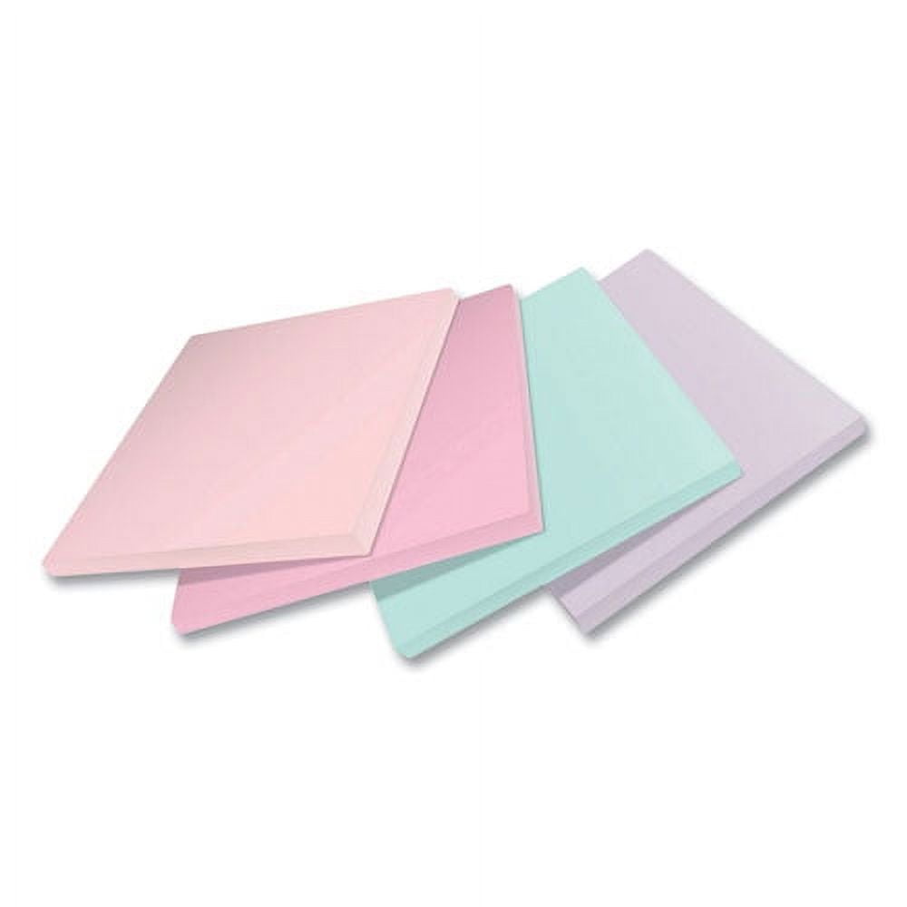 100% recycled paper super sticky notes, 3" x 3", wanderlust pastels, 70 sheets/pad, 24 pads/pack | Bundle of 2 Packs