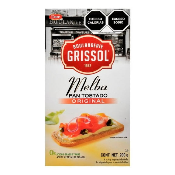 Pan tostado Grissol Dare melba original 200 g