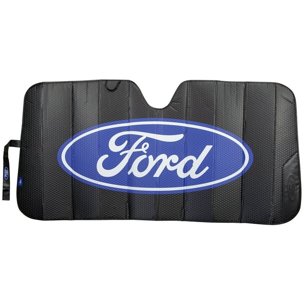 Ford Logo Universal Accordion Auto Sunshade Black Matte Protect Your
