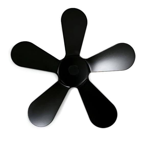 HIBIBUD 5 Blade for Heat Powered Wood Stove Fan Wood Log Burner Fireplace Friendly Fan