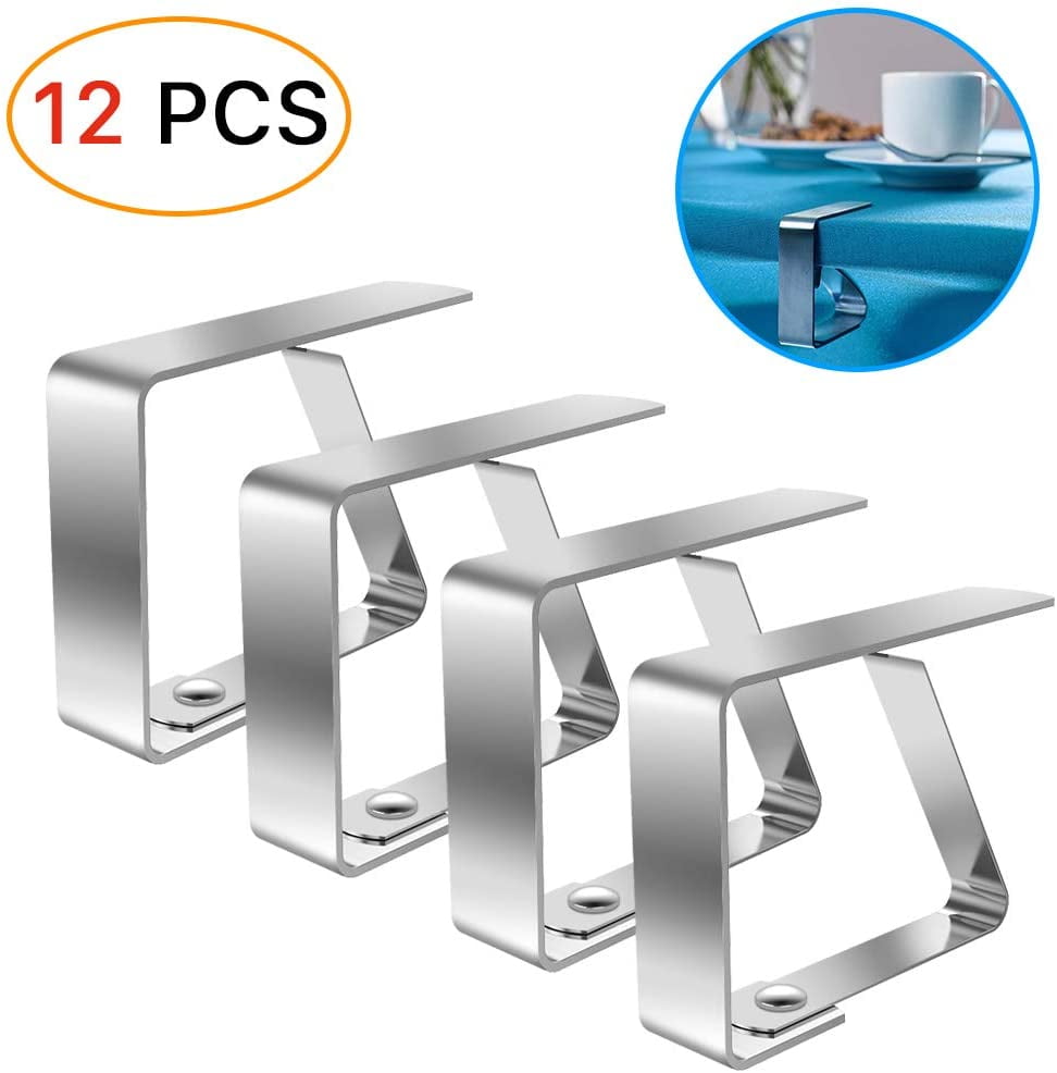 Table Cloth Clips 12 PCS, Tablecloth Clips Metal Outdoor, Table Cloth