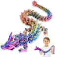 thumbnail image 1 of Dragón LOCYFENS impreso en 3D, cristal grande articulado de 76 cm, 1 of 7
