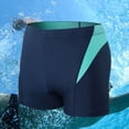 thumbnail image 4 of Traje de baño para hombre Pantalones cortos de baño de pierna cuadrada transpirables para entrenamiento deportivo (Navy XXXL), 4 of 7