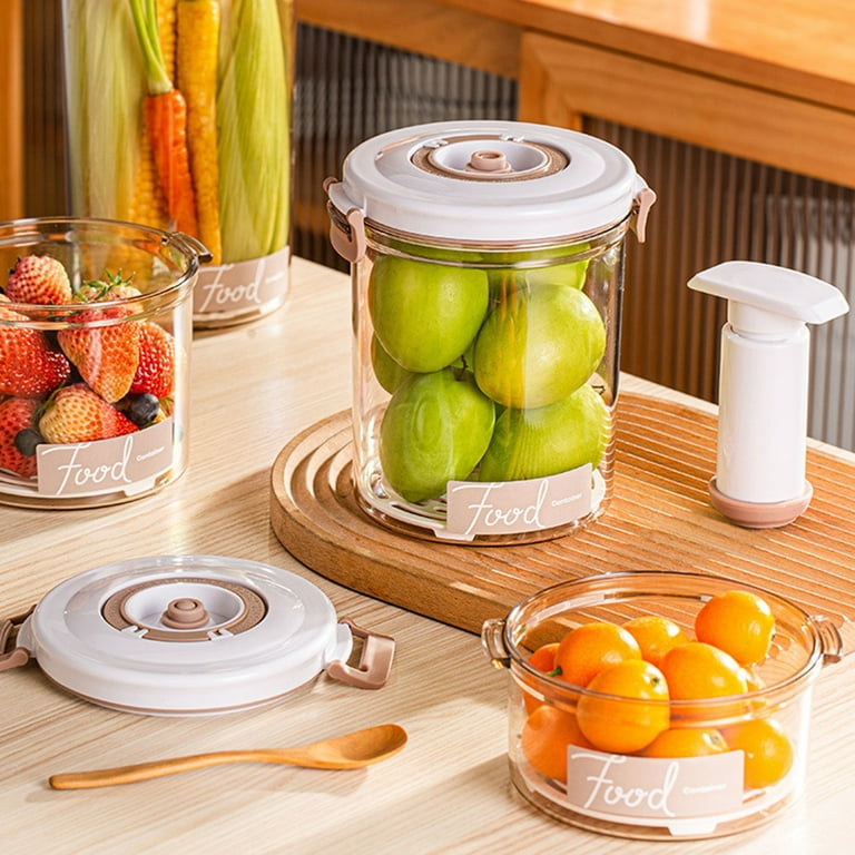 Vacuum Box with Pump Food Containers Protable Lunchbox Electric Vacuum  Fresh-Keeping Fruit Refrigerator Sealing Storage Box