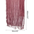 thumbnail image 2 of Unique Bargains Cheesecloth 35’’ x 157’’ Rustic Table Runner in Burgundy, 2 of 7