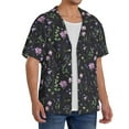 thumbnail image 2 of Sikiie Watercolor Wildflower 1 Men's Cuban Shirt, Hawaiian Shirts, Business Casual Button Down Shirts, Short Sleeve Shirt-4X-Large, 2 of 5