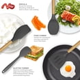 thumbnail image 3 of Juego de utensilios de cocina oannao, 14 unidades, silicona con soporte, color gris, 3 of 9