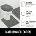 thumbnail image 3 of Gorilla Grip Chenille Bath Rug 30x20, Rubber Backing Quick Dry Washable Microfiber Mats, Gray, 3 of 10