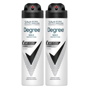 Degree Men Antiperspirant Deodorant Dry Spray Black+White, 3.8 oz Twin Pack