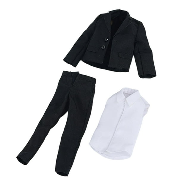 Figura de acción a escala 1/12, ropa, accesorios de vestuario para muñecas, traje de hombre, negocios Blanco