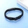 thumbnail image 5 of ⎈ Customize Rudder Braided Leather Bangle Keepsake Cremation Jewelry for Ashes of Loved One Memorial Funeral Urn Bracelet for Ashes Holder, 5 of 6