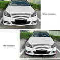thumbnail image 3 of 3 Sections Front Bumper Lip Spoiler Splitter Sturdy Stylish ABS Material High Performance Downforce Enhancer for Series E92 E93 Standard 2006 2013 and C Class W204 Facelift 2011, 3 of 7