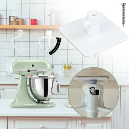 

Hadanceo Mixer Attachment Stands Multipurpose 2Pcs Flex Edge Beater Flat Mixer Attachment Organizer Rack Simple Installation Durable Kitchen Tools