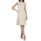 thumbnail image 1 of VESTIDO A-LINE SIN MANGAS DE TWEED CON CUELLO REDONDO HASTA LA RODILLA M BEIGE, 1 of 4