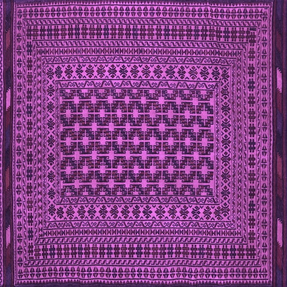 Ahgly Company Indoor Square Southwestern Purple Country Area Rugs, 6' Square