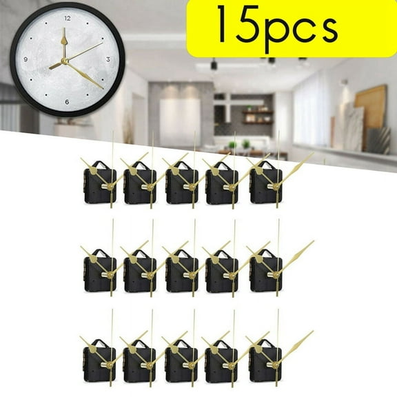 15pcs DIY Silent Movement Spindle Hands Minute Wall Quartz Clock Movement Mechanism Repair Tools Clock Mechanism Kits