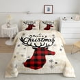 thumbnail image 2 of Manfei Christmas Reindeer Silhouette Bedding Comforter Set,Merry Xmas Twin Comforter Sets,Happy New Year Bedding Set For Girls Boys,Super Cozy Room Decor Reversible,2-Piece, 2 of 8