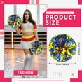 thumbnail image 2 of 20 Pack pom poms Cheerleading,Cheerleading poms Sports Dance Cheer Plastic Pom Poms Cheerleading for Sports Team Spirit (Blue Gold), 2 of 6