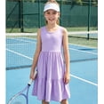 thumbnail image 3 of Aideaone Girls Dresses Athletic Sleeveless Kids Summer Sundress with Criss Cross Rainbow Straps Sporty Dress for Girls 6-10 Years, 3 of 6