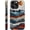 Amber Dusk Mountain Sunset, variant on Case Compatible with iPhone 13, Fall Prevention Hybrid 2-Layer Hard Shell Cases for Girls Boys, Skull Never Better Artwork