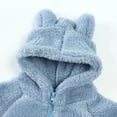 thumbnail image 3 of Annhoo Toddler Boys Girls Fuzzy Jackets Winter Full Zipper Long Sleeve Coats with Cute Ears Hoods Comfy Warm Outwear, 3 of 8