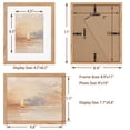 thumbnail image 7 of 8x10 Oak Wood Picture Frame with Real Glass & Mat for Room Display, 7 of 7