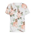 thumbnail image 4 of Camisetas de manga corta de verano para mujer, blusa informal con cuello redondo y estampado frontal Pompotops  hfajkhk129036, 4 of 5