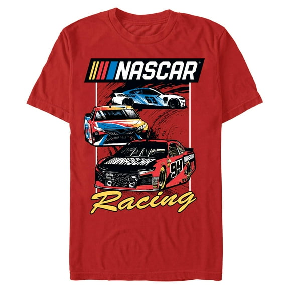 Mens NASCAR Racing Cars Retro Sketch T Shirt