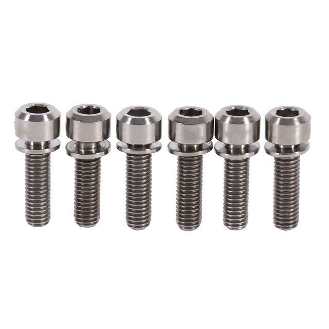 Tornillos de Vástago de Titanio oso de fresa 6 piezas M5 x 18 mm