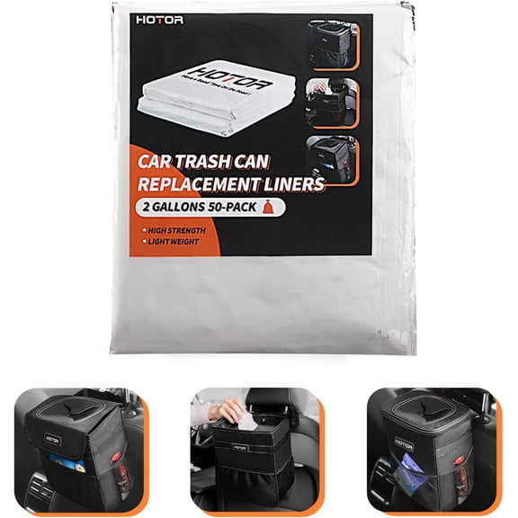 Car Trash Bags, Liner Refills (50-Pack), (Trash Can is not Included)