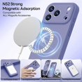 thumbnail image 2 of Funda de Silicona Premium, Forro de Microfibra, a Prueba de Golpes, para iPhone 17 Pro 6.3", Gris Lavanda, 2 of 7