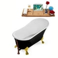thumbnail image 2 of 59" Streamline N344GLD-ORB Clawfoot Tub and Tray With External Drain, 2 of 7