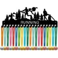 thumbnail image 1 of Soporte para medallas de carrera, colgador de medallas para corredores, estante deportivo con ganchos de hierro para montaje en pared, organizador para colgar más de 60 medallas, atleta de maratón,, 1 of 7