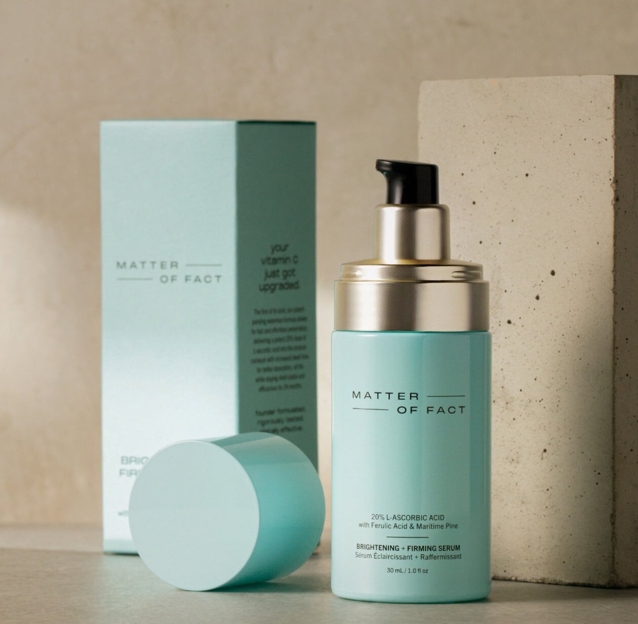Matter of Fact Brightening + Firming Serum 1 oz | 20% Vitamin C with Ferulic Acid | Lightweight Antioxidant Face Serum | Vegan | Fragrance-Free