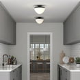 thumbnail image 6 of Evelyn&Zoe 12" Matte Black Metal/Glass Semi Flush Mount, 6 of 6