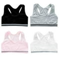 thumbnail image 4 of Girls' Cotton Crop Training Bra, Breathable Little Kids Sport Bralette, 4 of 4