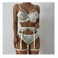thumbnail image 4 of Conjunto de tres piezas de ropa interior sexy con anillo para pierna y encaje sexy para discoteca navideña estilo europeo y americano, 4 of 5