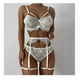 thumbnail image 4 of Conjunto de tres piezas de ropa interior sexy con encaje y anillo para las piernas estilo europeo y americano para discoteca navideña, 4 of 5